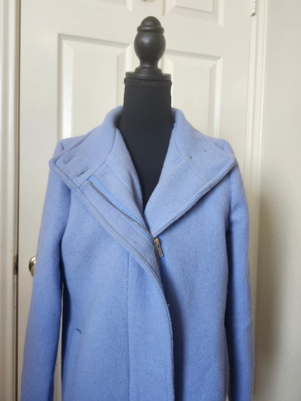 J. Crew Sky Blue Pea Coat 6 - Picture 4 of 7